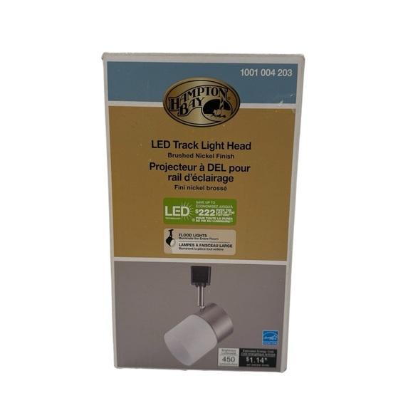 Hampton Bay LED Track Light Head Brushed Nickel Finish - Picture 3 of 4